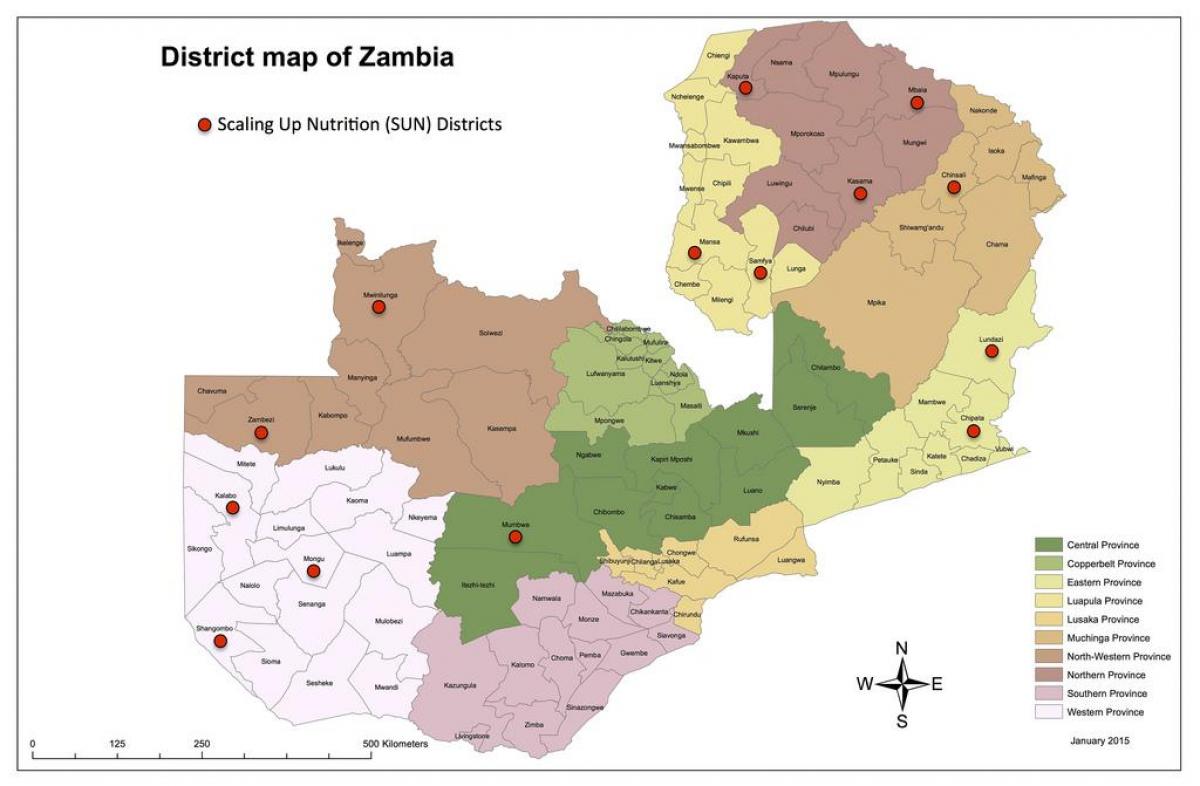 ઝામ્બિયા જિલ્લાઓમાં સુધારાશે નકશો